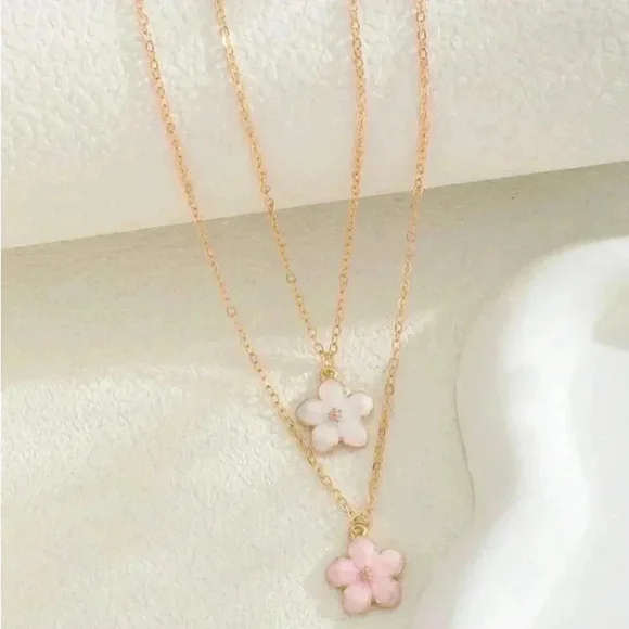 ⚠️Clearance Colorful Flower Gold Necklace - Picture 5 of 11